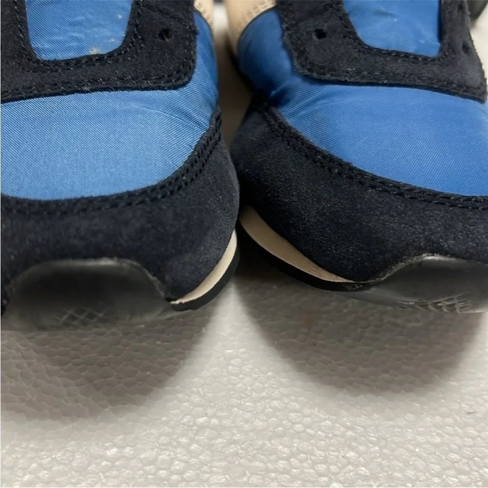 🆕 Coach leather logo trainer Blue and White Sneakers no shoelaces - Picture 8 of 10
